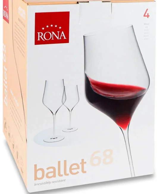 Набір келихiв для червоного вина 680 мл 4 шт Ballet Rona Словаччина — фото 2