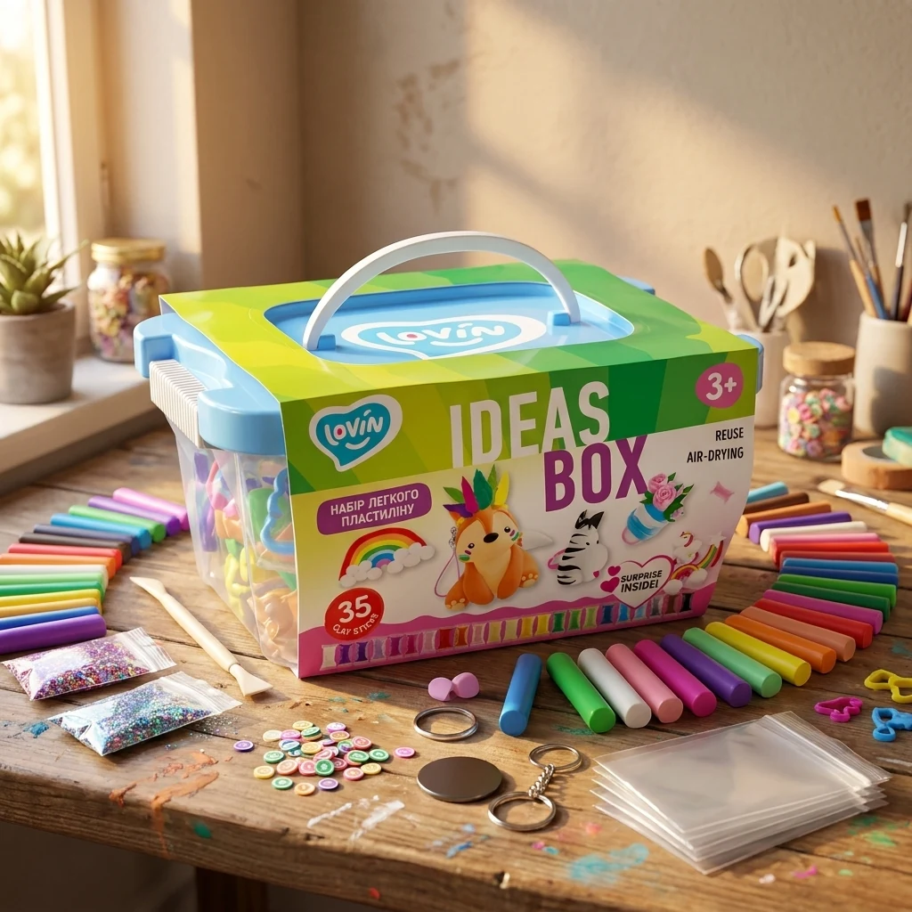 Набір легкого стрибаючого пластиліну "Ideas box"