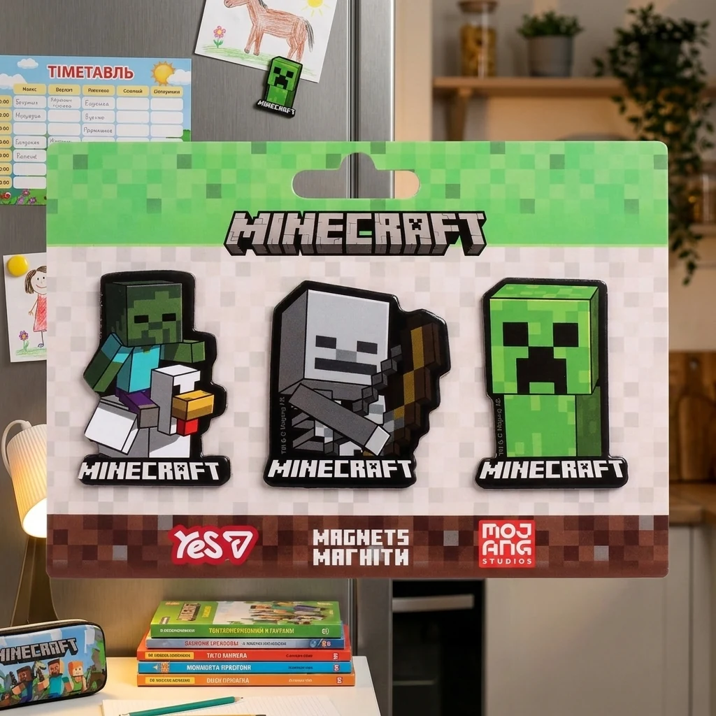 Набір магнітів 3 шт Yes Minecraft