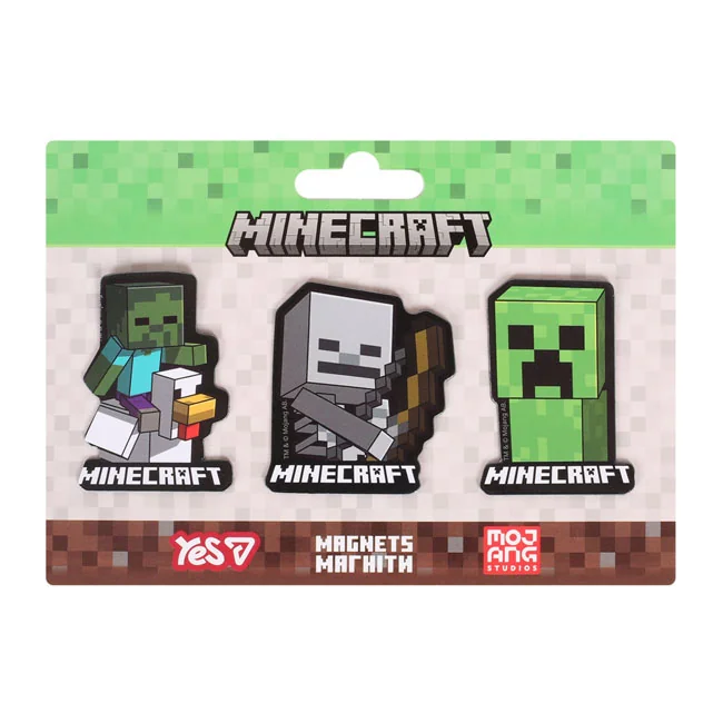 Набір магнітів 3 шт Yes Minecraft