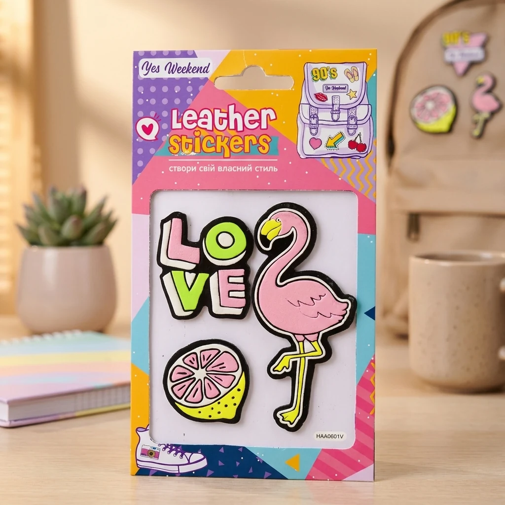 Набір наклейок YES Leather stikers Flamingo 531624