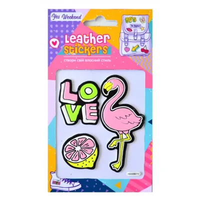 Набір наклейок YES Leather stikers Flamingo 531624