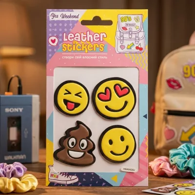 Набір наклейок YES Leather stikers Smile 531628