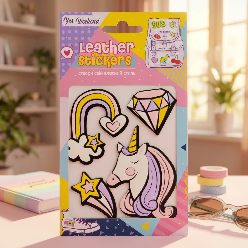 Набір наклейок YES Leather stikers Unicorn 531620