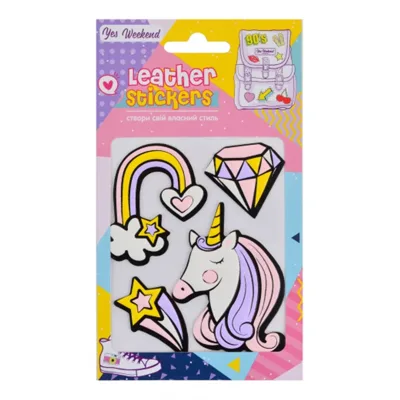 Набір наклейок YES Leather stikers Unicorn 531620