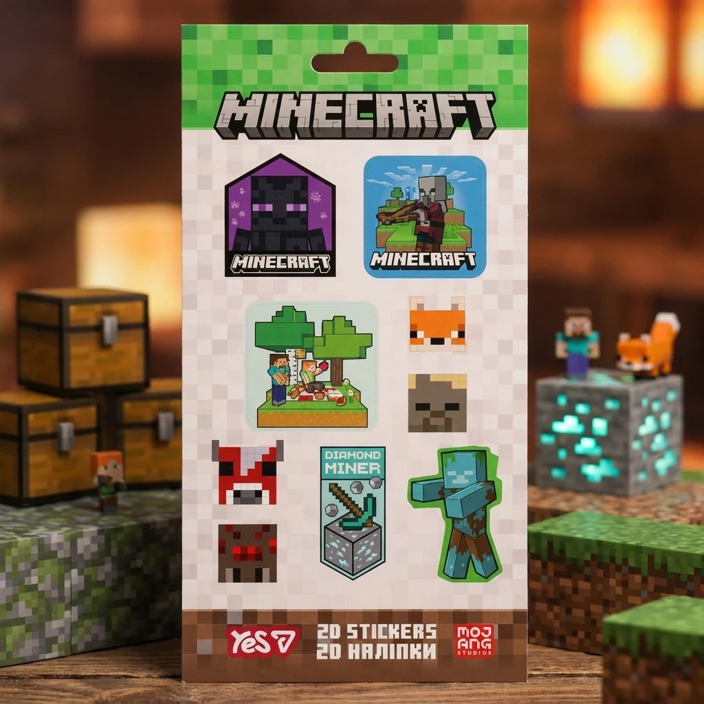 Набір наліпок 2D Yes Minecraft Characters 708531