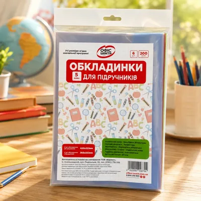 Набір обкладинок 2515 для підручників Офіс Центр 5 клас 200мкм 104505-OC