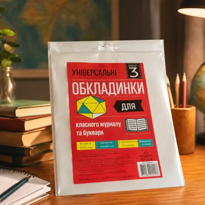 Набір обкладинок універсальних для підручників, канц. книг h 290 Всі по 3 540х290 мм 150 мкм 105318