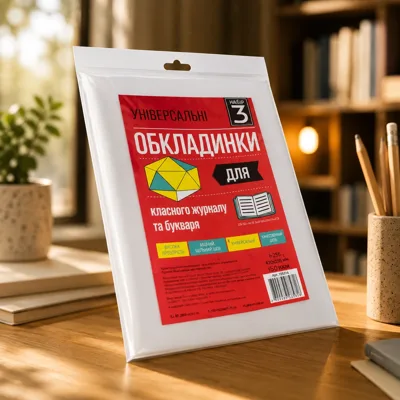Набір обкладинок універсальних для посібників, підручників h 255 Всі по 3 420х255 мм 150 мкм 105314