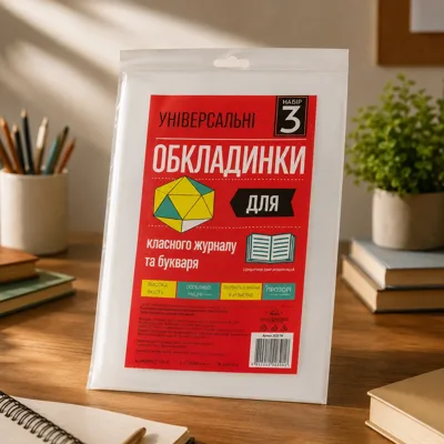 Набір обкладинок універсальних для роб.зошитів, підручник. h 260 Всі по 3 470х260 мм 150 мкм