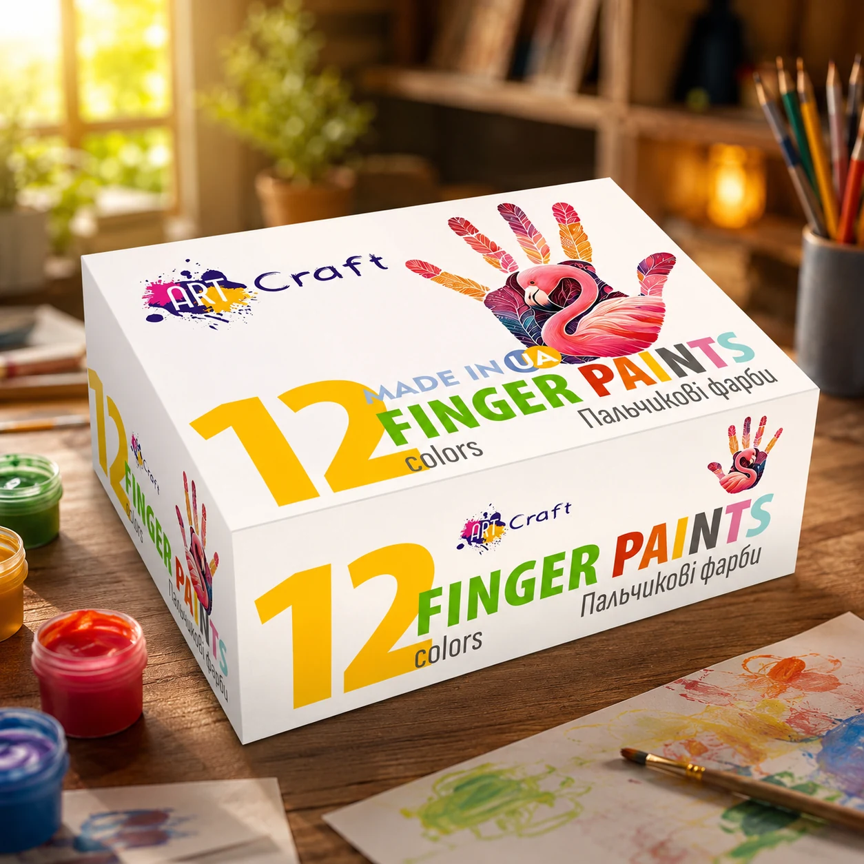 Набір пальчикових фарб ART Craft 12 шт по 20 мл 5025-AC — Малювання та ліплення
