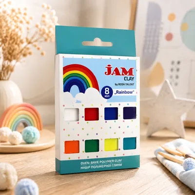 Набір пластики “Rainbow“, 8х20г, Jam Clay