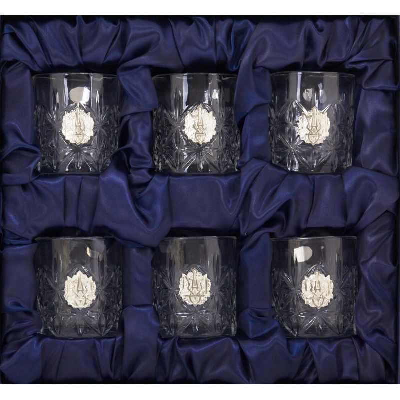 Набір подарунковий 6 стаканів віскі Калина 41х30х13 — фото 2