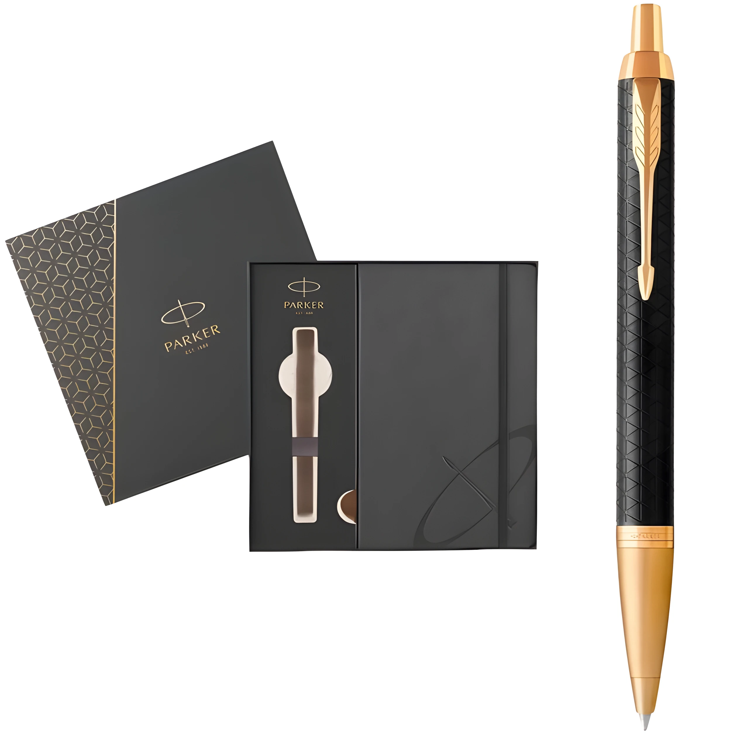 Набір подарунковий Parker Im 17 Premium Black GT BP Блокнот Parker Gift24 24 032b24