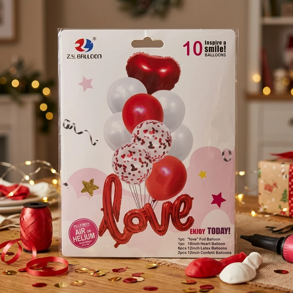 Набір повітряних кульок 10 штук "Love"