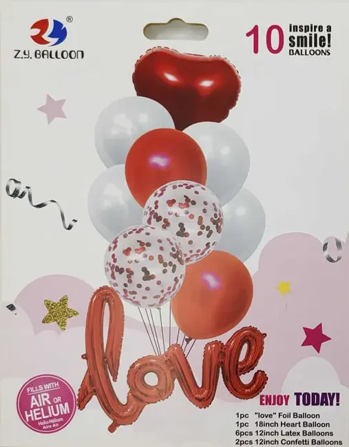 Набір повітряних кульок 10 штук "Love"