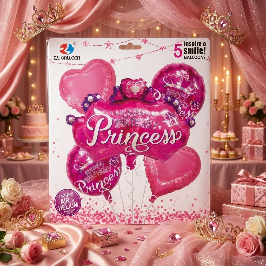 Набір повітряних кульок 5 штук "Princess"