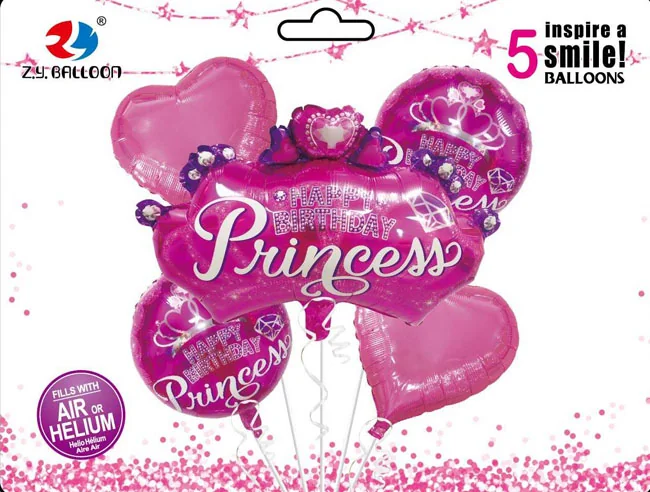 Набір повітряних кульок 5 штук "Princess"