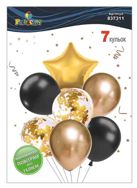 Набір повітряних кульок 7 штук "Happy birthday"