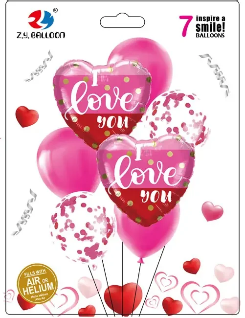 Набір повітряних кульок 7 штук "Love"