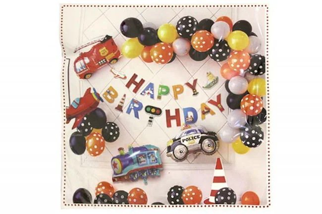 Набір повітряних кульок для фотозони + банер "Happy Birthday"
