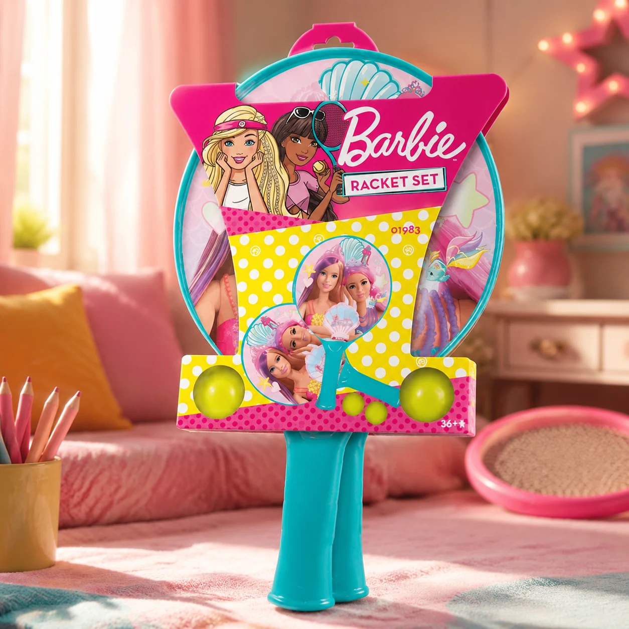 Набір ракеток Barbie 235*415*60  мм Dede — 