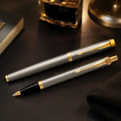 Набір RB+BP Parker IM Brushed Metal позолота 20 392Tb19