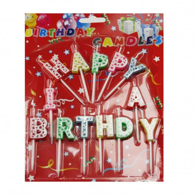 Набір свічок-літер для торта "Happy birthday"