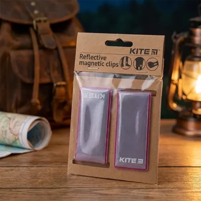 Набір світловідбиваючих магнітних кліпс бузкові KITE K23-113-4