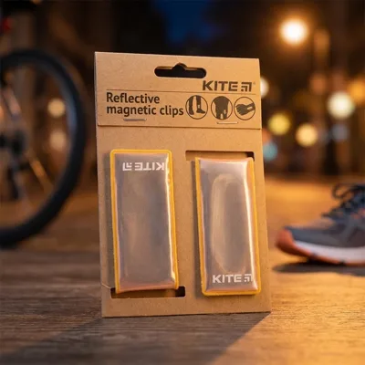 Набір світловідбиваючих магнітних кліпс персикові KITE K23-113-2