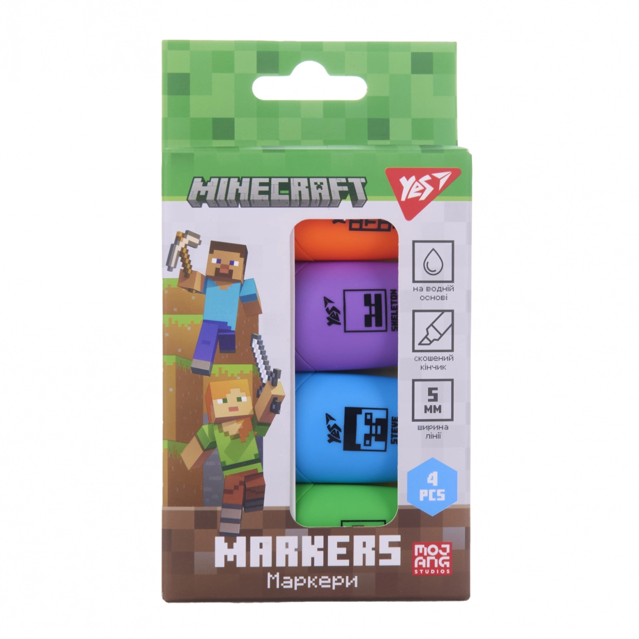 Набір маркерів Yes Minecraft 4 шт — фото 3