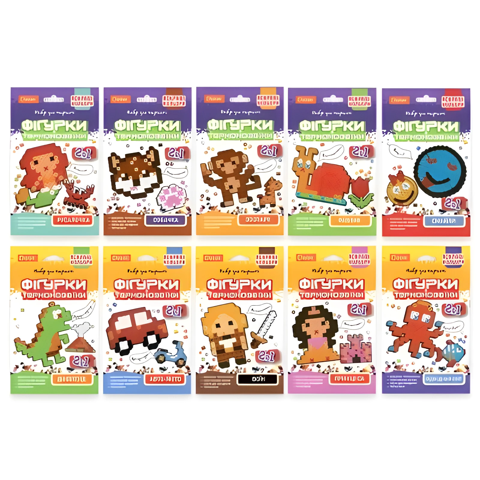 Набір термомозаїка 15-НТ фігурки 2 в 1 яскраві кольори МІКС