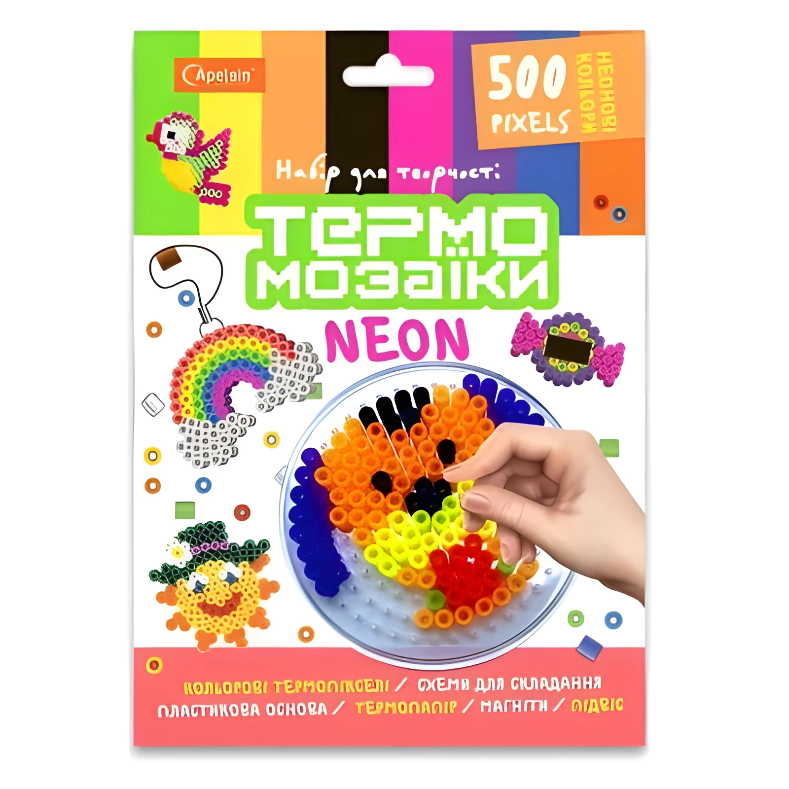 Набір термомозаїка 500 пікселів неон — Хобі та декор