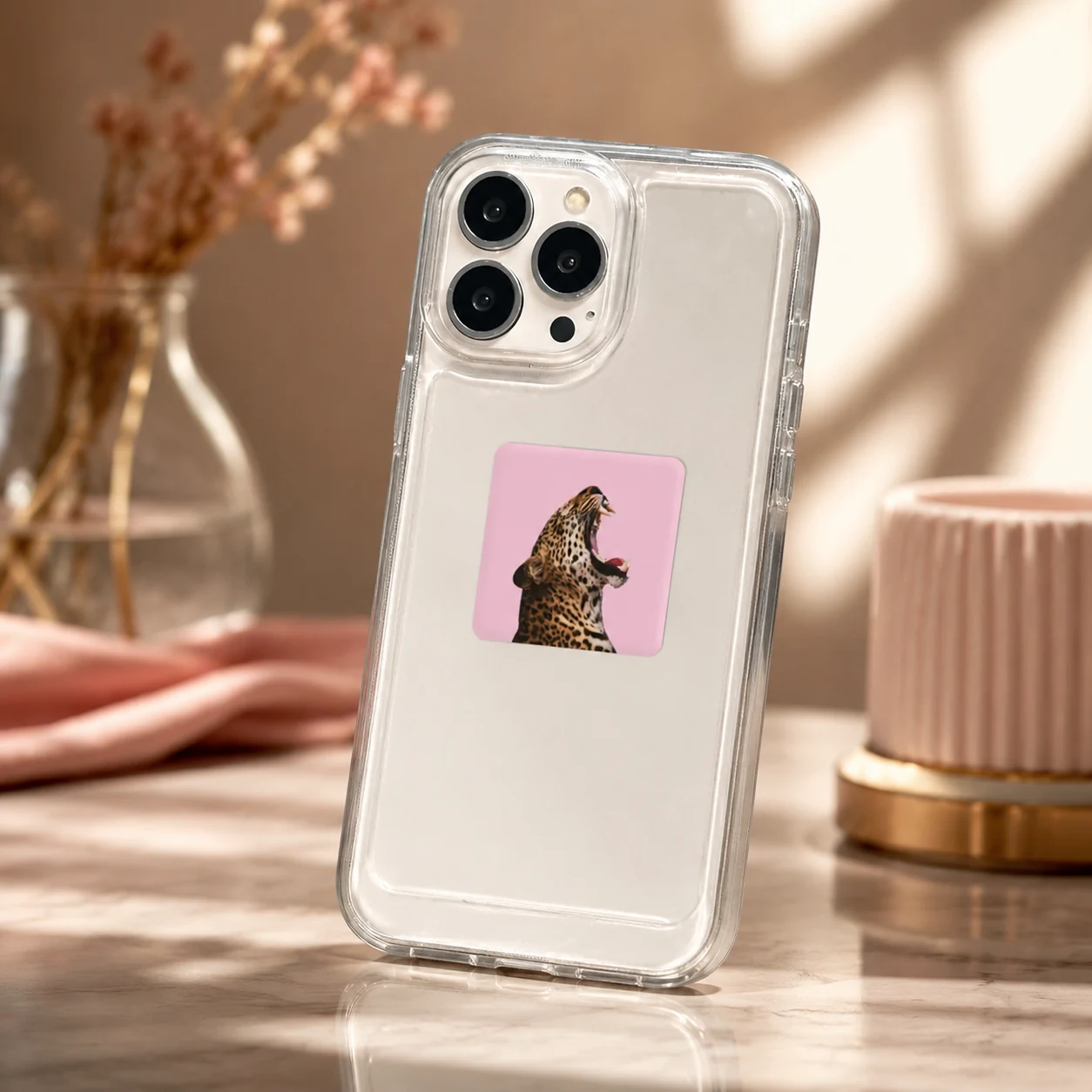 Наліпка 3D-стікер Pink wild cat SX-146 — Іграшки