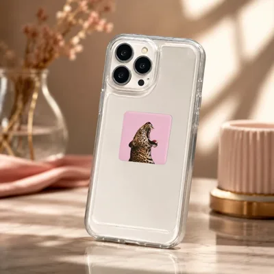 Наліпка 3D-стікер Pink wild cat SX-146