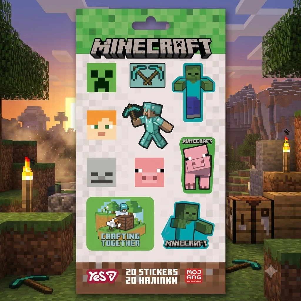 Наліпки дитячі "Minecraft" 13*15 см Yes