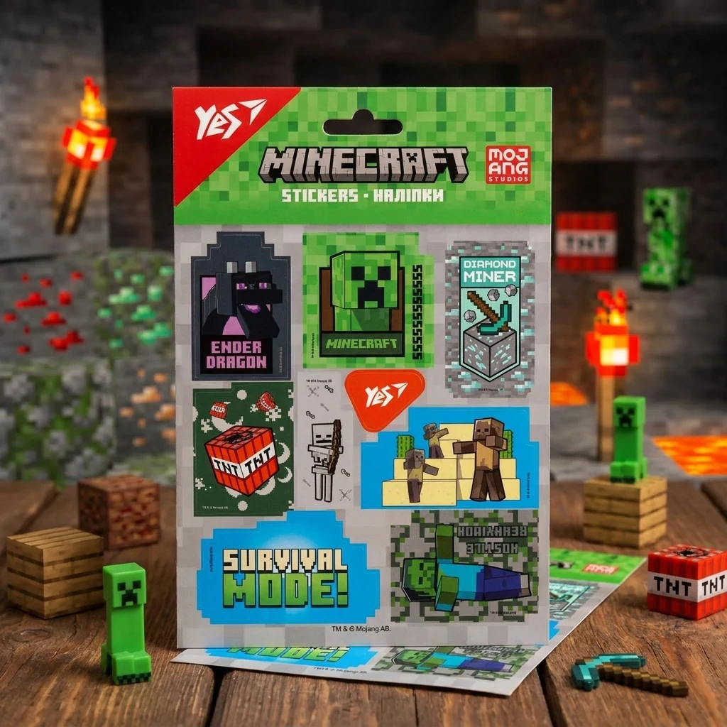 Наліпки дитячі "Minecraft" 13*15 см Yes