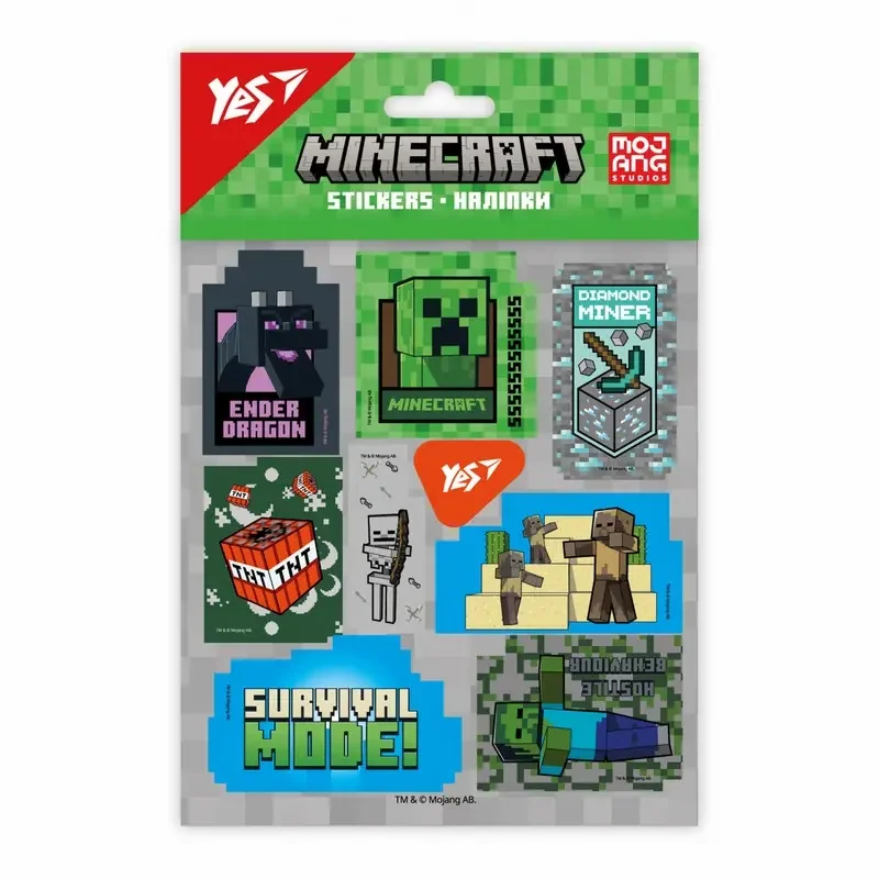 Наліпки дитячі "Minecraft" 13*15 см Yes