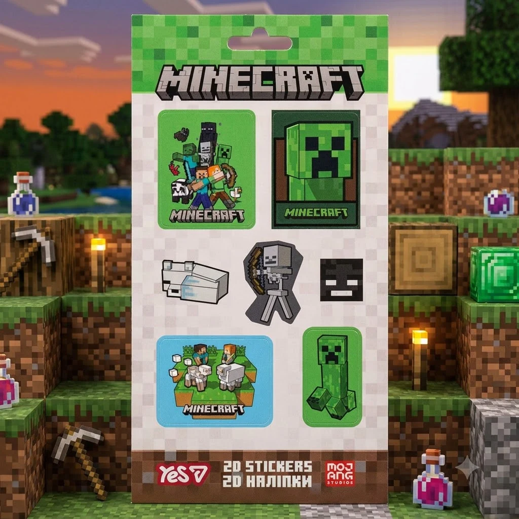 Наліпки дитячі "Minecraft Heroes" 13*15 см Yes