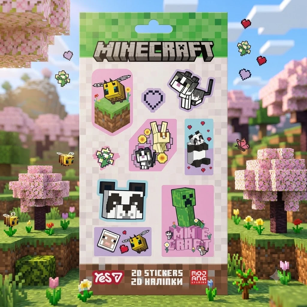 Наліпки дитячі "Minecraft Spring" 13*15 см Yes