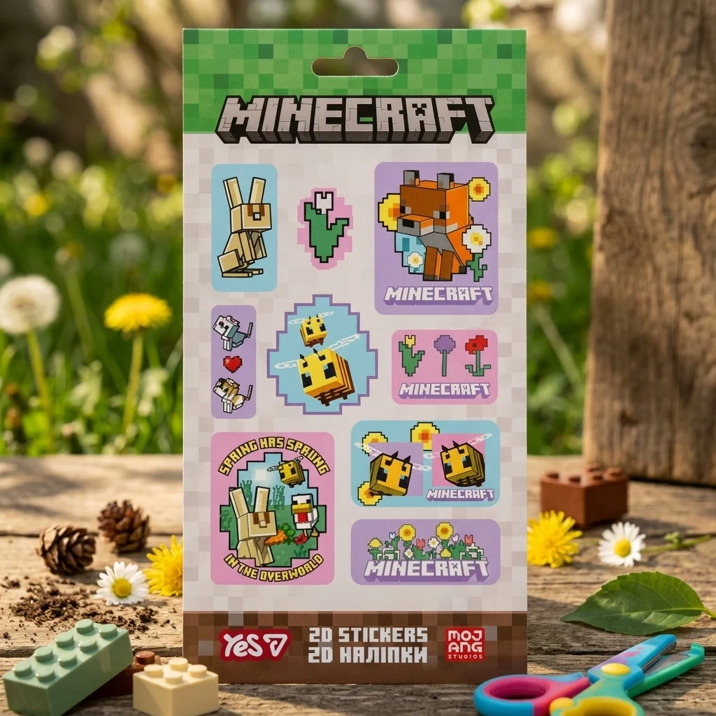 Наліпки дитячі "Minecraft Spring Animals" 13*15 см Yes