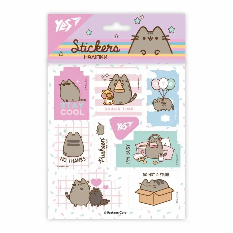 Наліпки дитячі "Pusheen" 13*15 см Yes