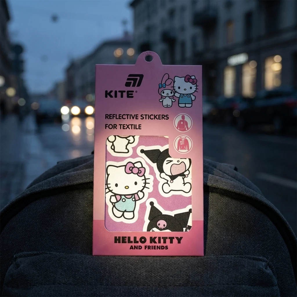 Наліпки дитячі світловідбивні "Hello Kitty" Kite