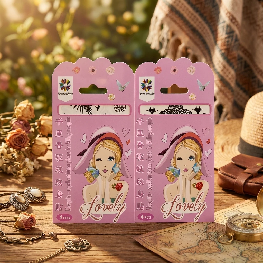 Наліпки-тату "Lovely" 85*150мм (4 штуки)