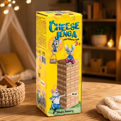 Настільна гра Cheese Jenga Strateg 30718 48 брусків