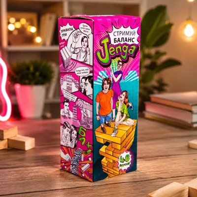 Настільна гра Стримуй баланс Jenga Strateg 30722 48 брусків