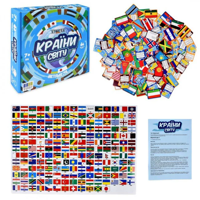 Настільна гра 7+ "Країни світу" укр. Strateg — фото 2