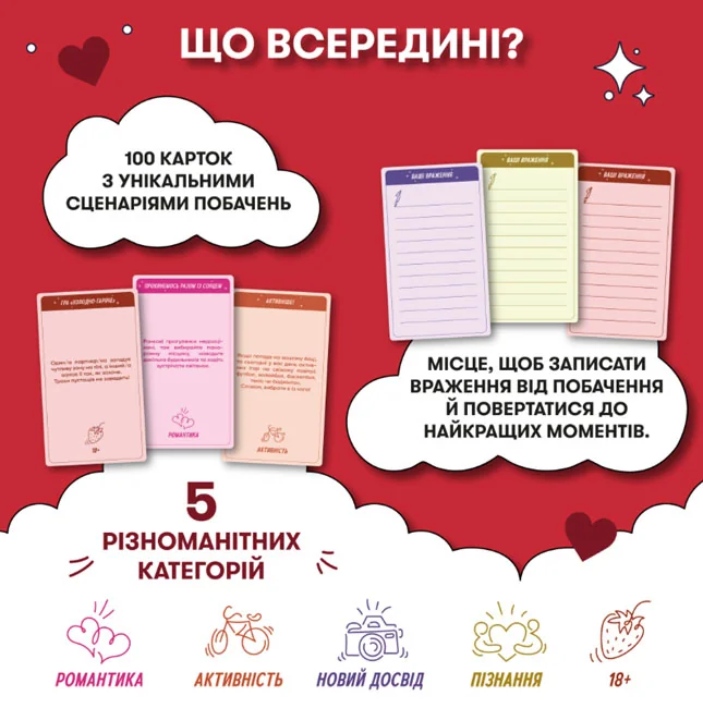 Настільна гра для закоханих "100 неймовірних побачень" — фото 4