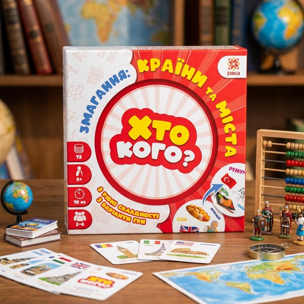 Настільна гра.Хто кого?Змагання:країни та міста. 5+ Зірка