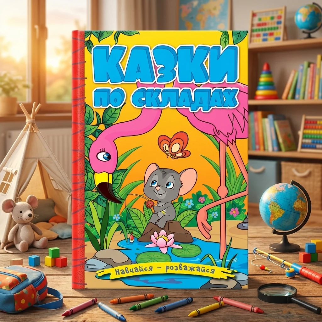 Навчайся-розважайся. Сказки по складах. Жовта